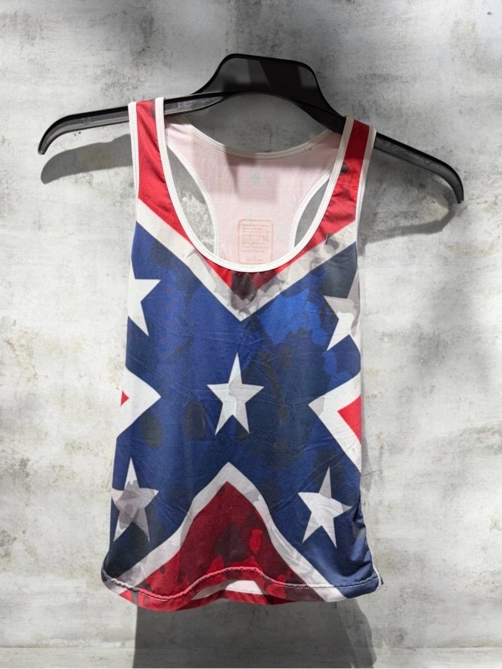 Star Chevron Printed Racerback Tank - Red, White & Blue NIP/NWOT